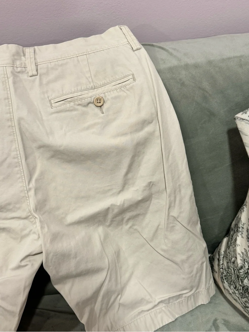 J.CREW • Khaki Chino Shorts Men's Size 31 Beige Cotton Flat Front Casual Preppy